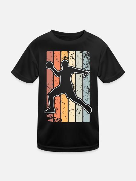 Handball - T-shirt sport Enfant - noir - Devant
