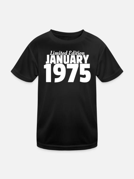 Edition Limitée Janvier 1975 - 50ème Anniversaire - T-shirt sport Enfant - noir - Devant