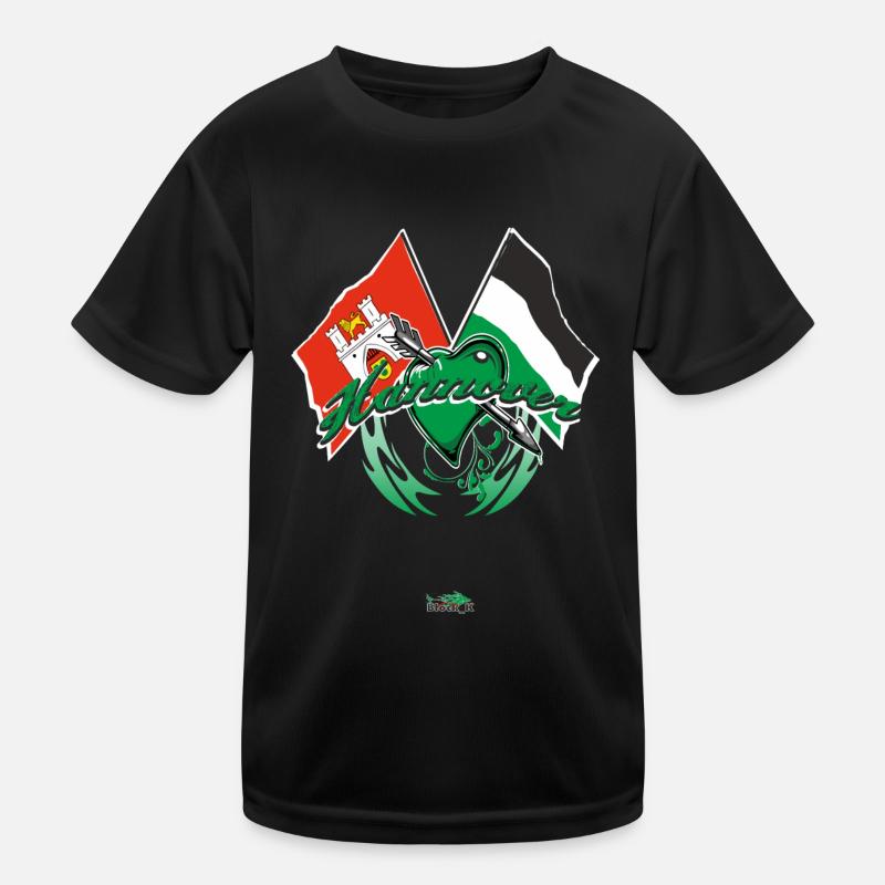 Hannover - Flagge zeigen - Kinder Funktions-T-Shirt - Schwarz