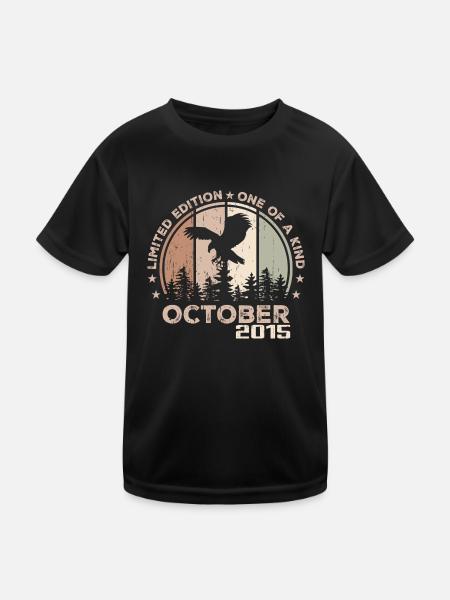 Incomparable depuis octobre 2015 9 Anniversaire - T-shirt sport Enfant - noir - Devant