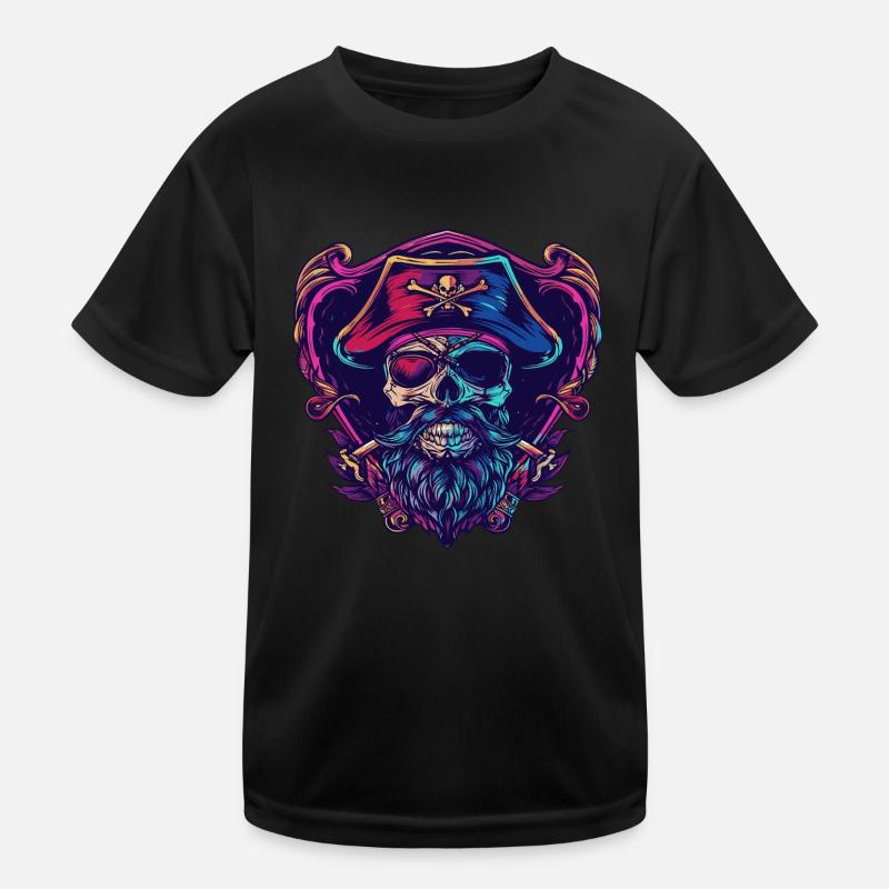 Pirate Skeleton Kids Functional T-Shirt