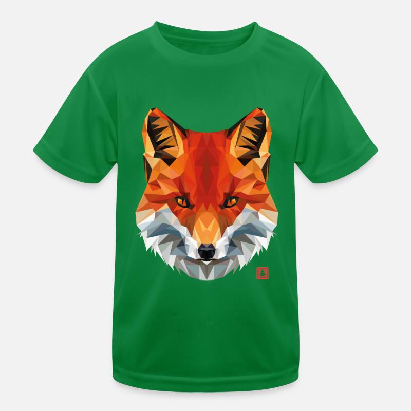 geometric fox Kids Functional T-Shirt