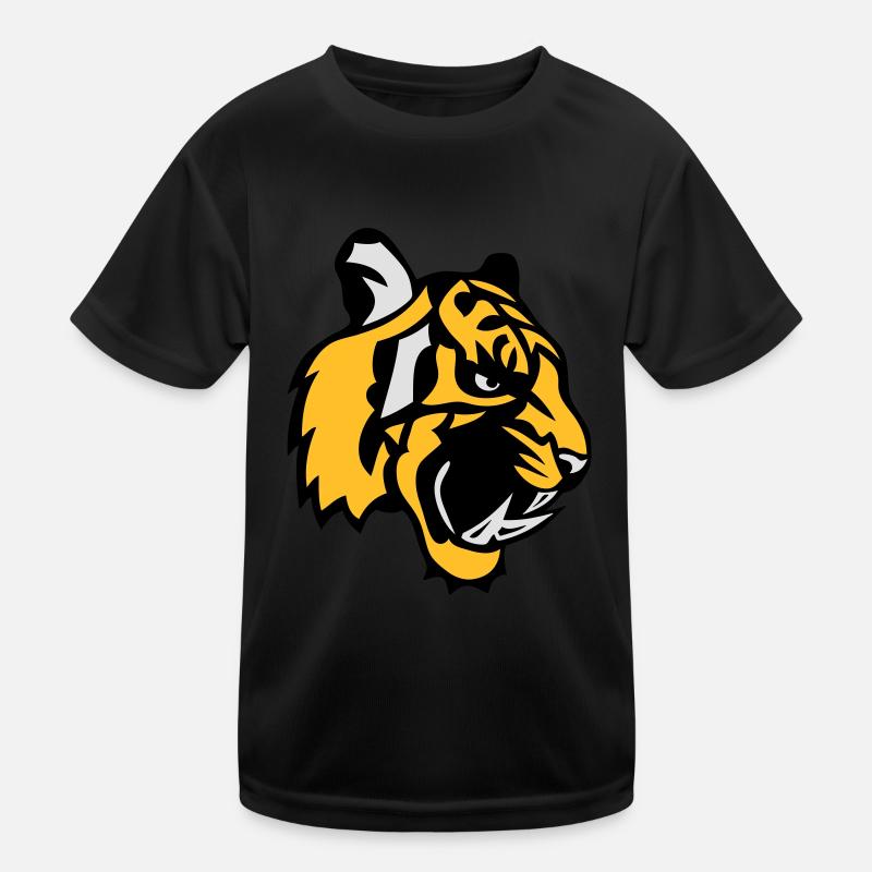 Tigergesicht Cartoon-Maskottchen 28 Kinder Funktions-T-Shirt