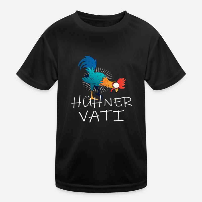Hühner Vati Huhn Kinder Funktions-T-Shirt