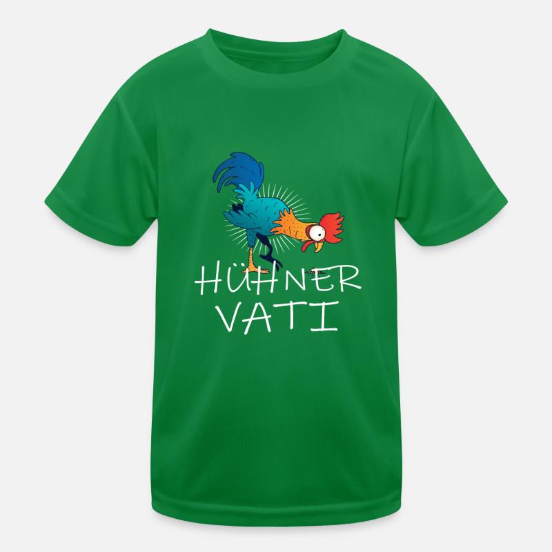 Hühner Vati Huhn Kinder Funktions-T-Shirt