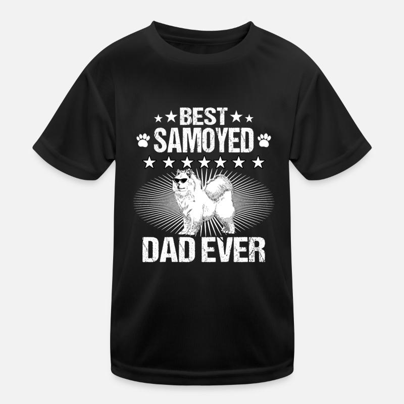 Samojede Samojeden Dad Vater Hund Hunde Kinder Funktions-T-Shirt