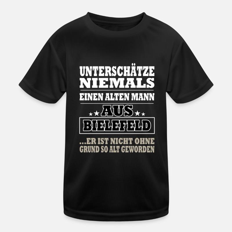 Alter Mann aus Bielefeld Bielefelder Kinder Funktions-T-Shirt