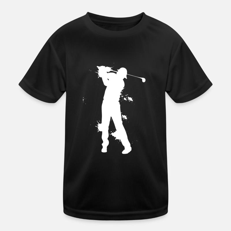 Golfer Golfen Abschlag Kinder Funktions-T-Shirt