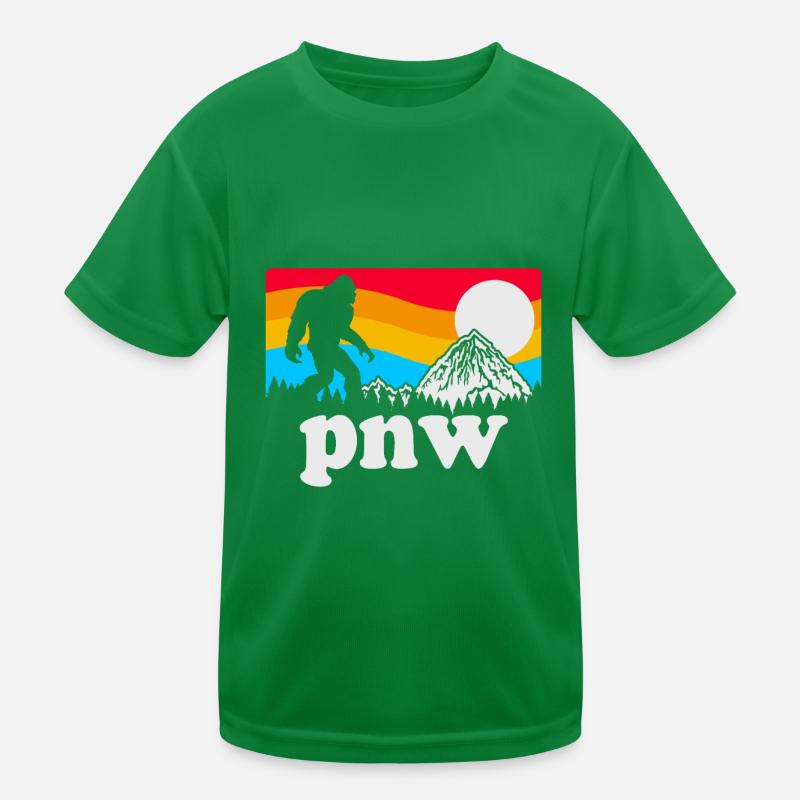 PNW Pacific Northwest Bigfoot Kids Functional T-Shirt