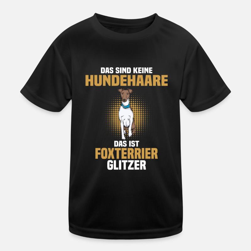Foxterrier Drahthaar Kuscheltier Kinder Funktions-T-Shirt