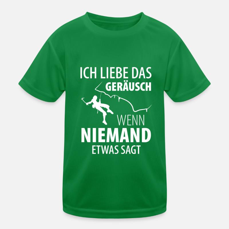 Eisklettern Eiskletterer Eispickel Kinder Funktions-T-Shirt