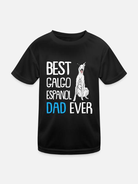 Meilleur Galgo Espanol Papa Ever - T-shirt sport Enfant - noir - Devant