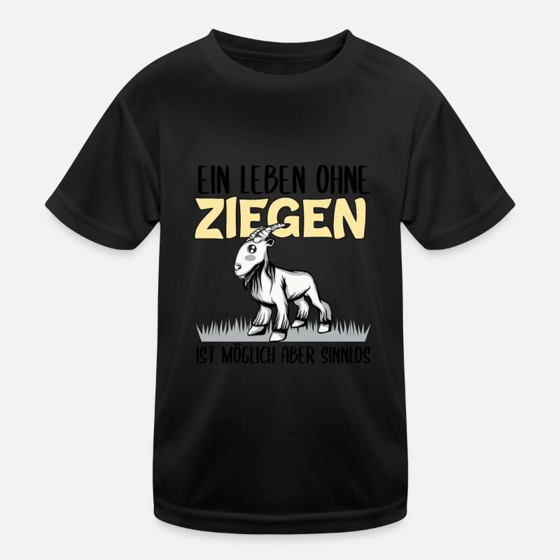 Ziege Kinder Funktions-T-Shirt