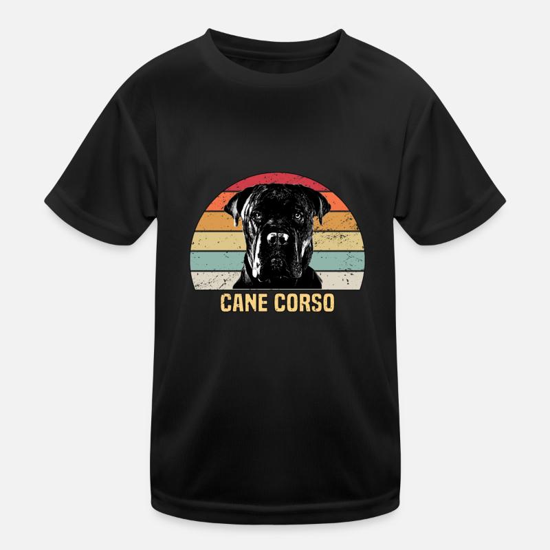 Cane Corso - Kinder Funktions-T-Shirt - Schwarz