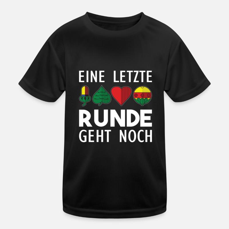 Doppelkopf Kinder Funktions-T-Shirt
