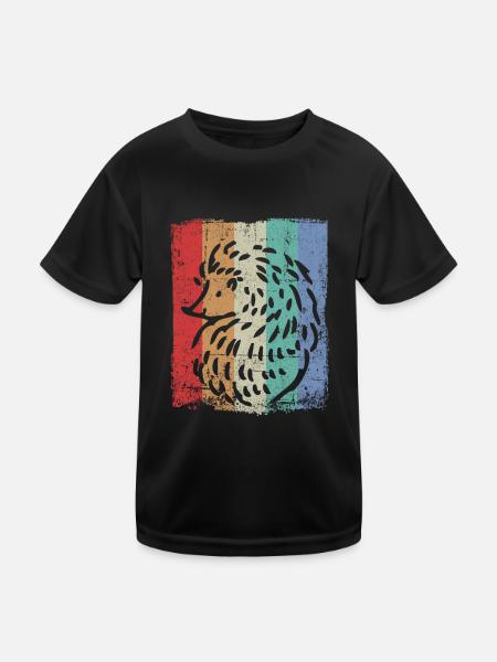 Hérisson - T-shirt sport Enfant - noir - Devant