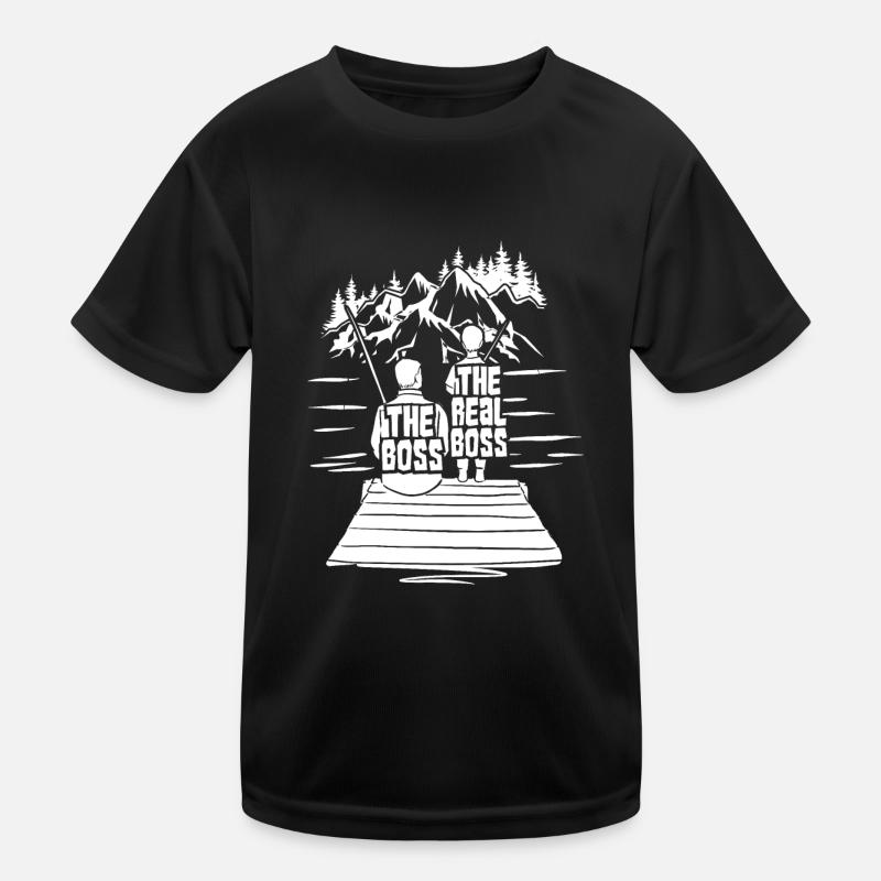 Angeln Vater Sohn Partnerlook Kinder Funktions-T-Shirt