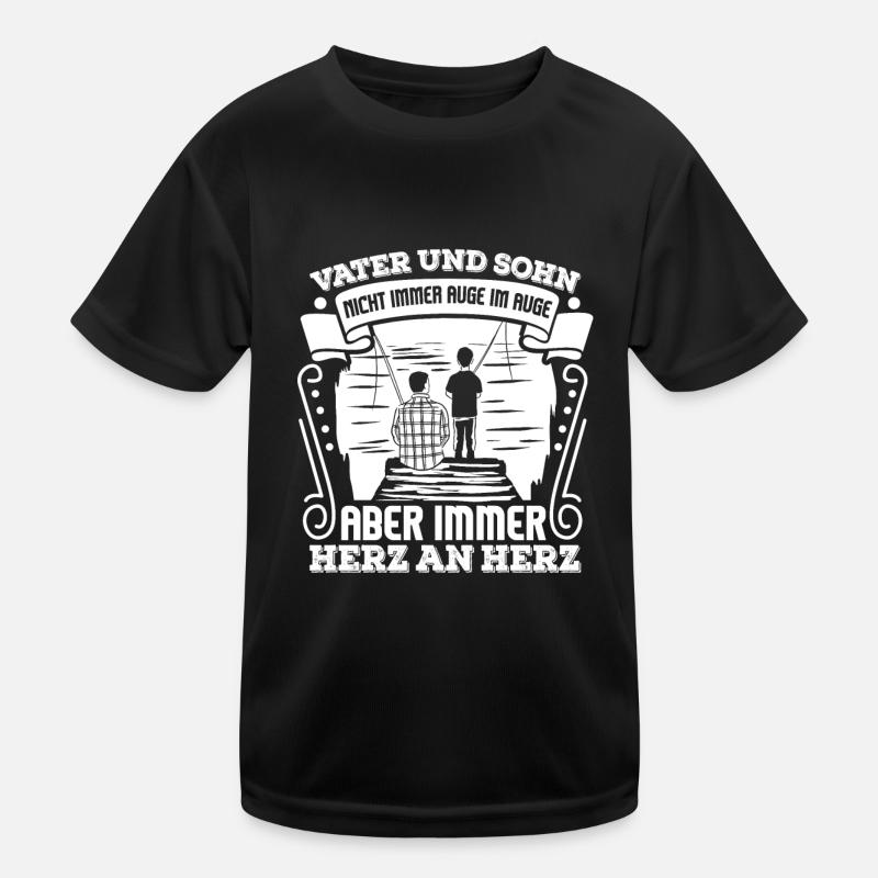 Angeln Vater Sohn Partnerlook Kinder Funktions-T-Shirt