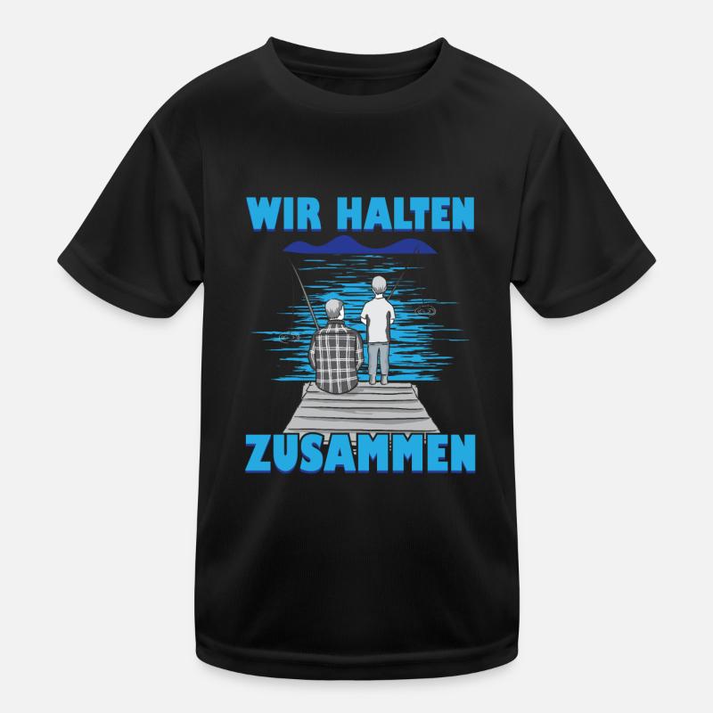 Angeln Vater Sohn Partnerlook Kinder Funktions-T-Shirt