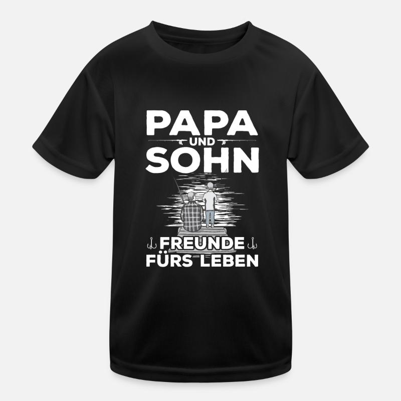 Angeln Vater Sohn Partnerlook Kinder Funktions-T-Shirt
