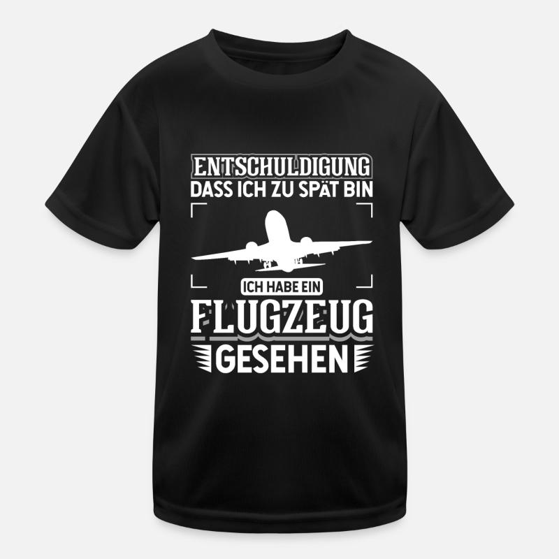 Planespotter Flugzeug Planespotting Flughafen Kinder Funktions-T-Shirt