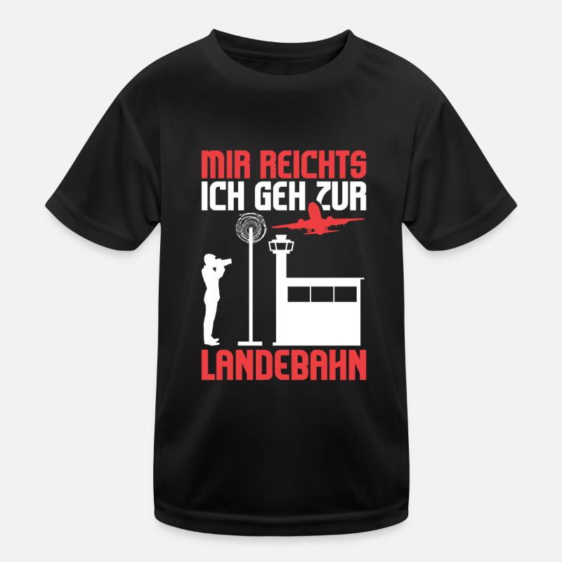 Planespotter Flugzeug Planespotting Flughafen Kinder Funktions-T-Shirt