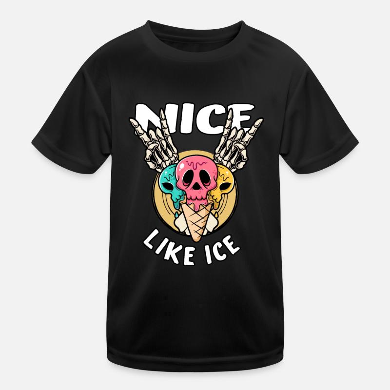 eiskugel eis in der waffel naschkatze nice ice Kinder Funktions-T-Shirt