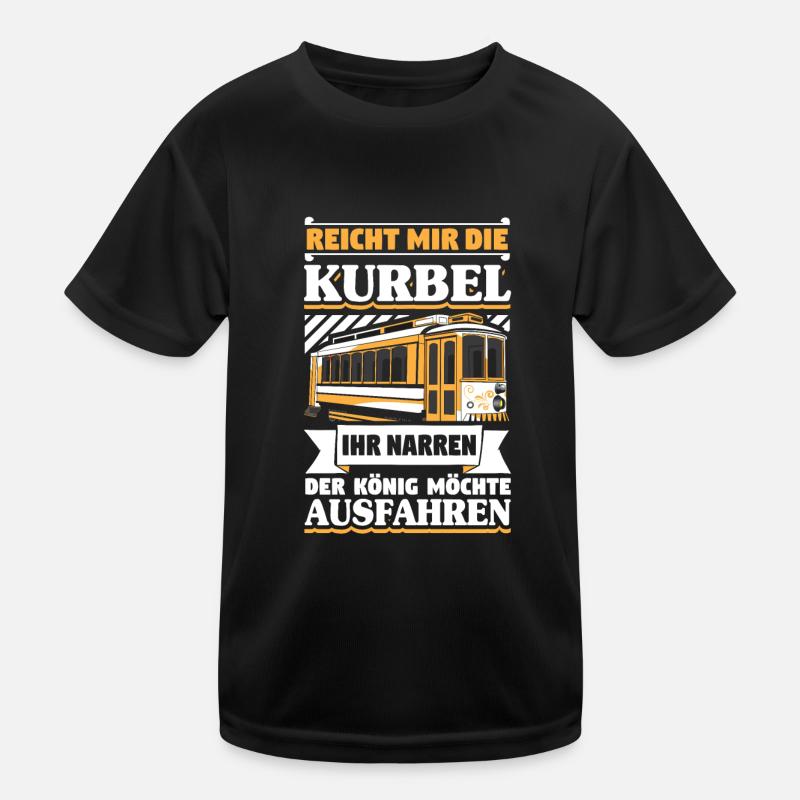 Straßenbahn Straßenbahnfahrer Tram Zug Kinder Funktions-T-Shirt