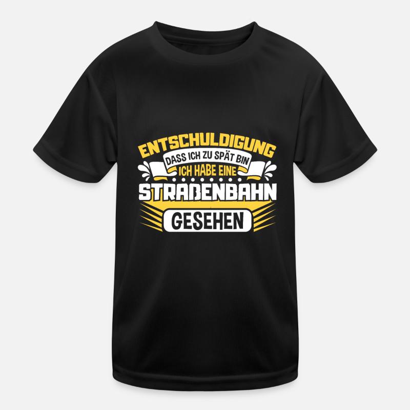 Straßenbahn Straßenbahnfahrer S-Bahn Kinder Funktions-T-Shirt