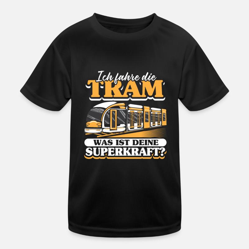 Straßenbahn Straßenbahnfahrer S-Bahn Kinder Funktions-T-Shirt