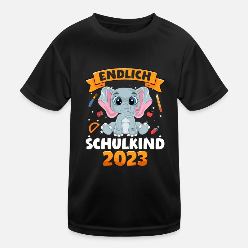 Einschulung Schulkind 2023 Geschenk 1. Klasse Kinder Funktions-T-Shirt