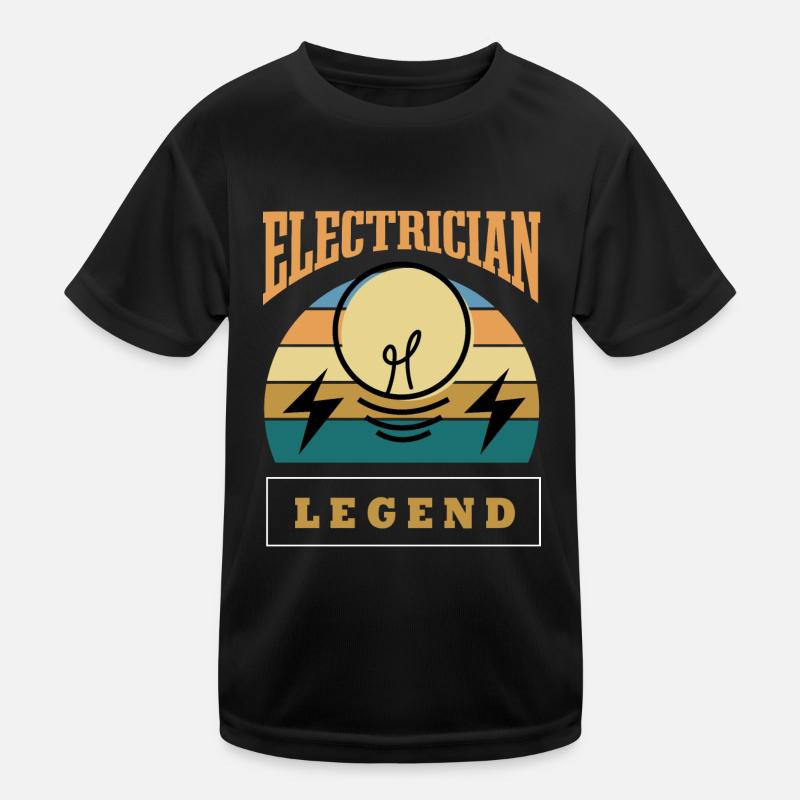 Electrician Legend Dicton drôle Electro Worker T-shirt sport Enfant