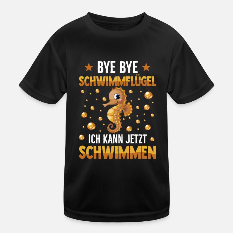 Seepferdchen Abzeichen Seepferdchen bestanden Kinder Funktions-T-Shirt