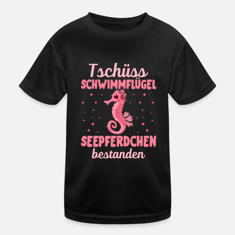 Seepferdchen Abzeichen Seepferdchen bestanden Kinder Funktions-T-Shirt