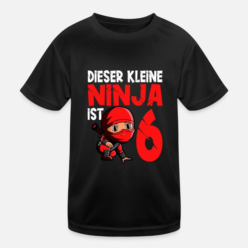 Kostüm Ninja 6. Geburtstag Junge Kinder Funktions-T-Shirt