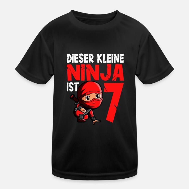 Kostüm Ninja 7. Geburtstag Junge Kinder Funktions-T-Shirt