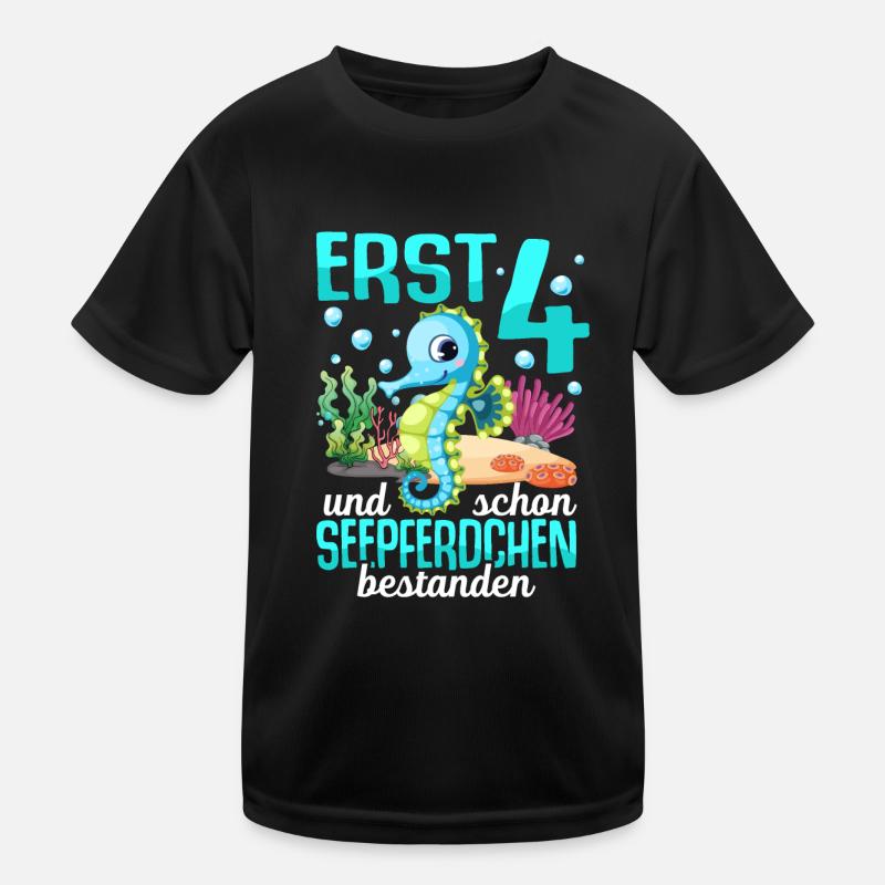 Seepferdchen Abzeichen Seepferdchen bestanden Kinder Funktions-T-Shirt