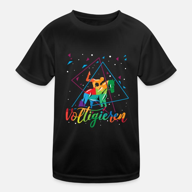 Voltigieren Volti Voltigier Pferde Pferdemädchen Kinder Funktions-T-Shirt