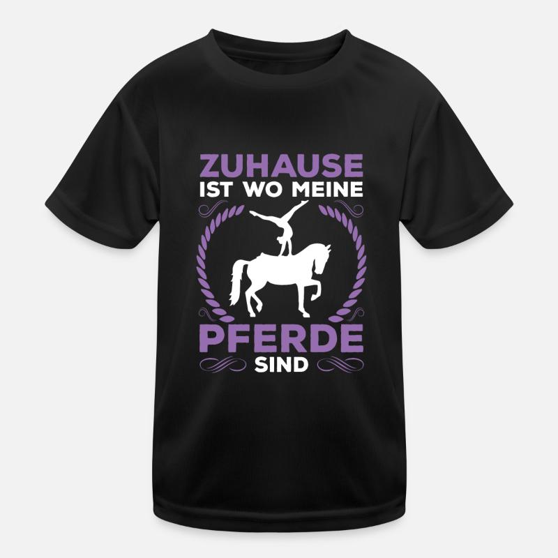 Voltigieren Volti Voltigier Pferde Pferdemädchen Kinder Funktions-T-Shirt