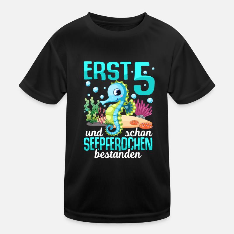 Seepferdchen Abzeichen Seepferdchen bestanden Kinder Funktions-T-Shirt