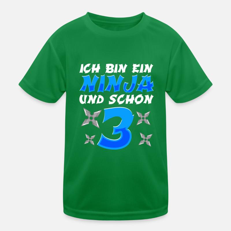 Kostüm Ninja 3. Geburtstag Junge Kinder Funktions-T-Shirt