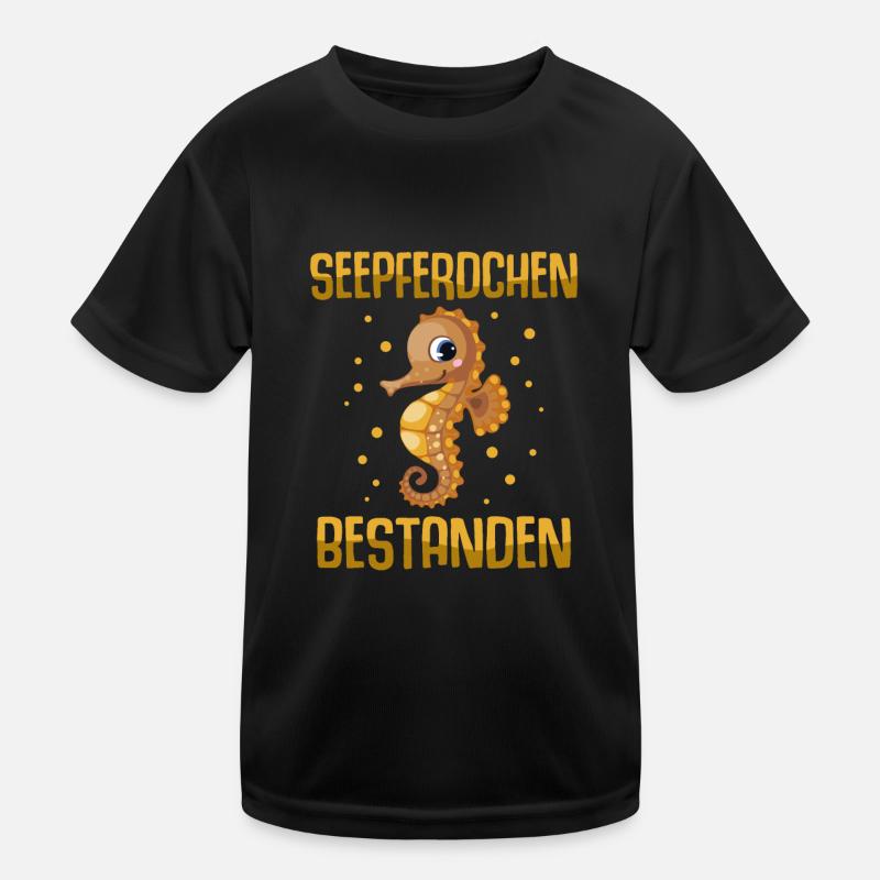 Seepferdchen bestanden Kinder Funktions-T-Shirt