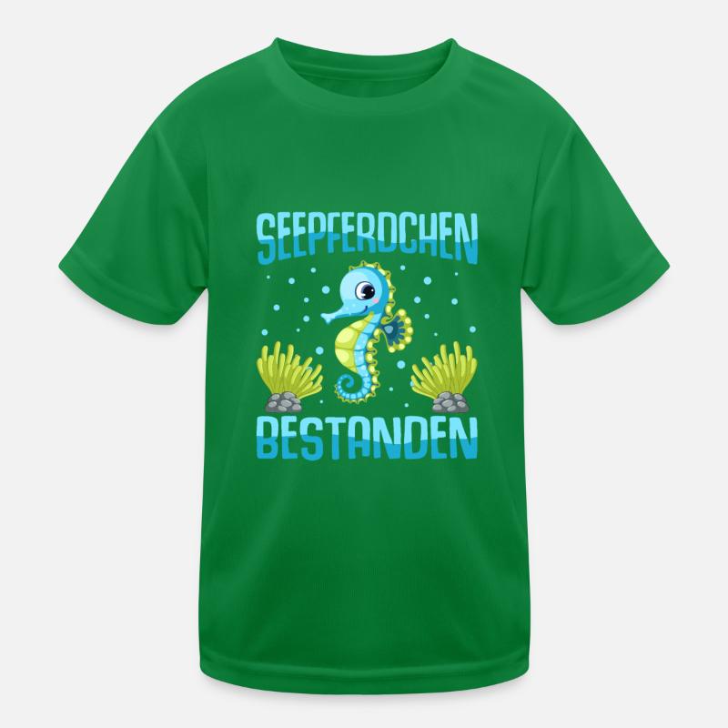 Seepferdchen Abzeichen Seepferdchen bestanden Kinder Funktions-T-Shirt