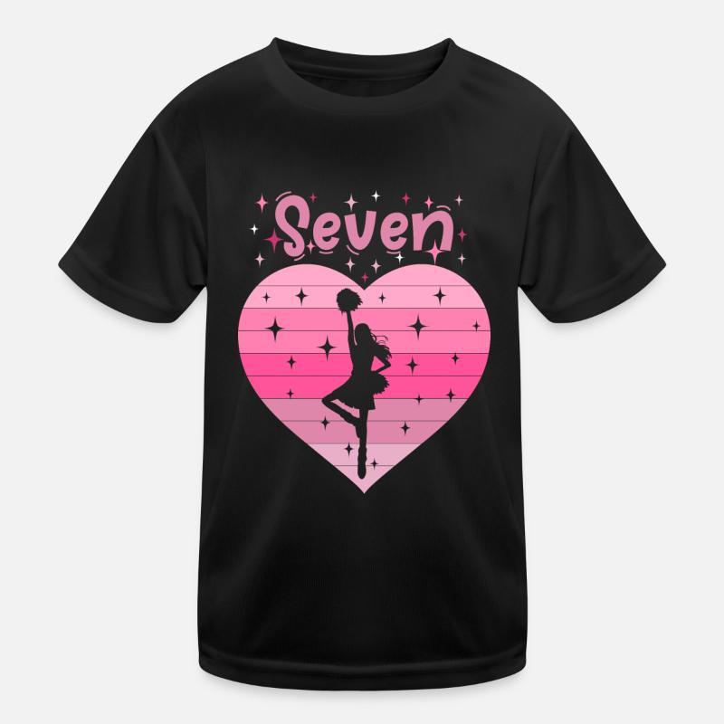 7. Geburtstag Tochter Mädchen Cheerleader Kinder Funktions-T-Shirt