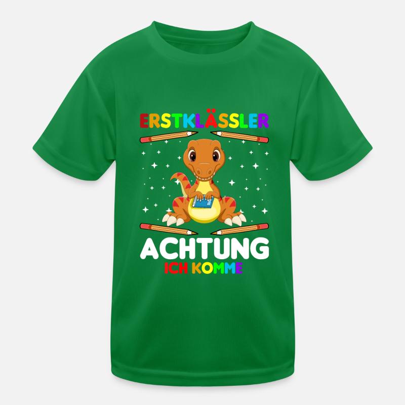 Erstklässler Schulkind Einschulung Dinosaurier Kinder Funktions-T-Shirt