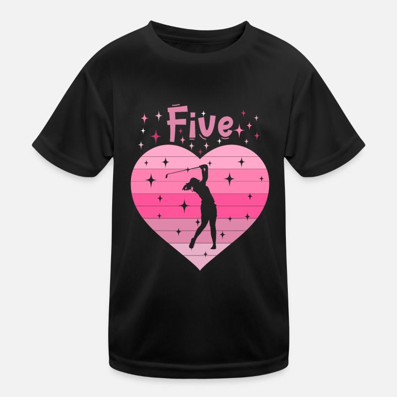 5. Geburstag Golf Golferin Mädchen Tochter Kinder Funktions-T-Shirt