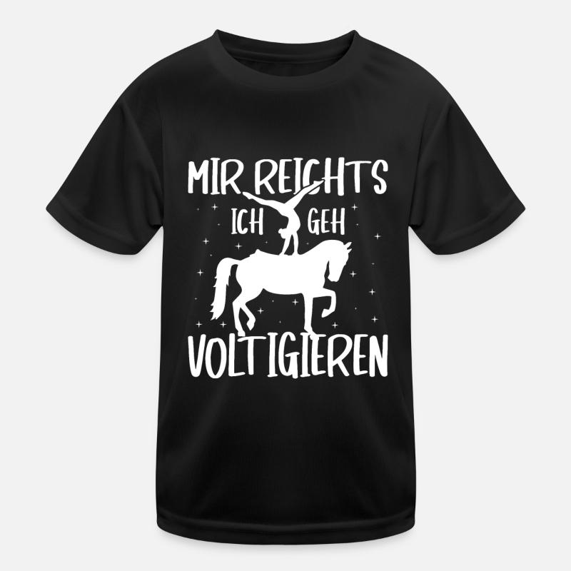Voltigieren Volti Voltigier Pferde Pferdemädchen Kinder Funktions-T-Shirt