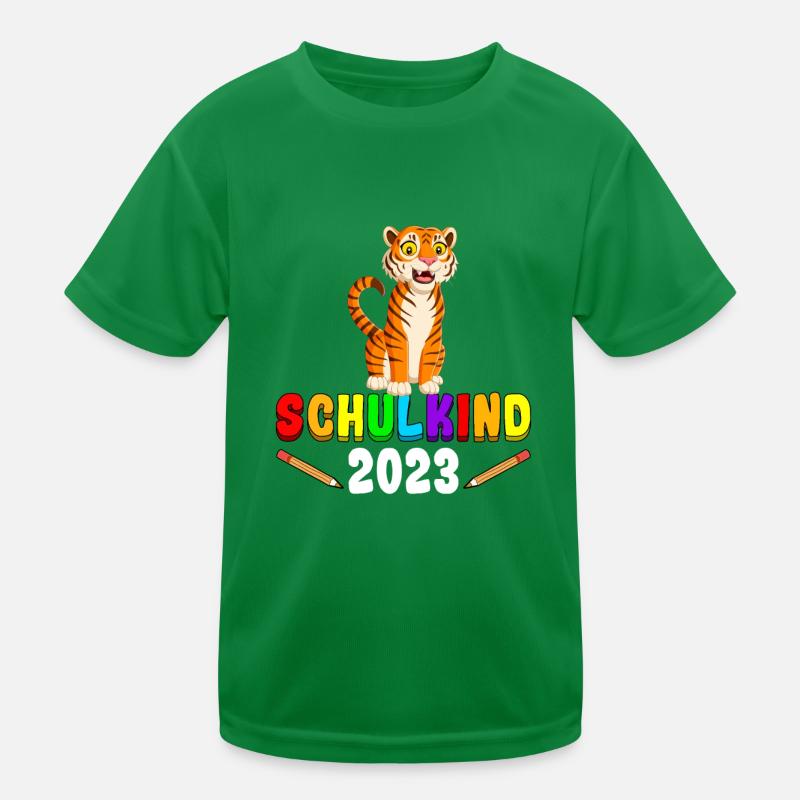 Schulkind 2023 Tiger Kinder Funktions-T-Shirt