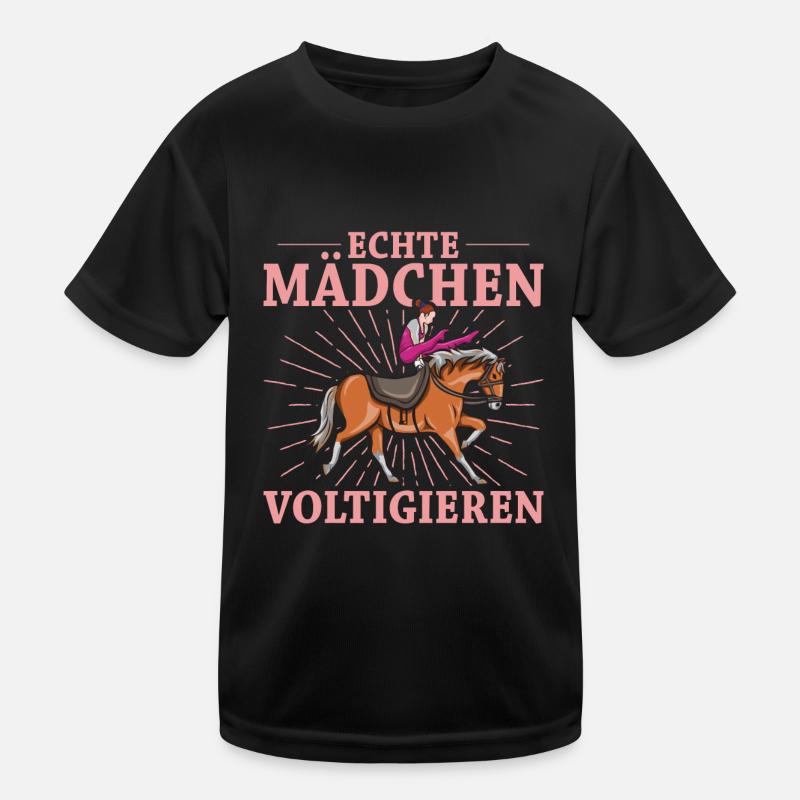 Voltigieren Volti Voltigier Pferde Pferdemädchen Kinder Funktions-T-Shirt