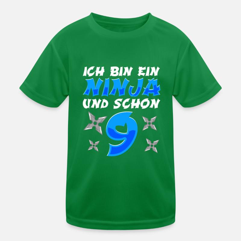 Kostüm Ninja 9. Geburtstag Junge Kinder Funktions-T-Shirt